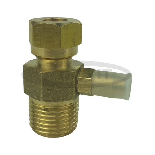 1/2 BSPT Male x 8mm compression with test point.
