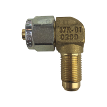 Fitting for DN5 flexible LPG pipe 90° to M10