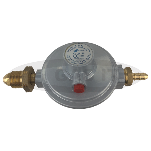 GAS IT 30mbar Regulator With UK POL In And 8mm I.D Hose Nozzle 