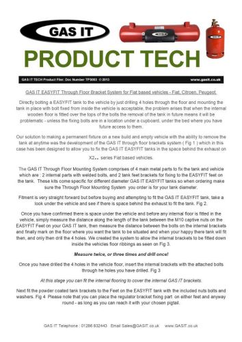 Through Floor Bracket Information guide
