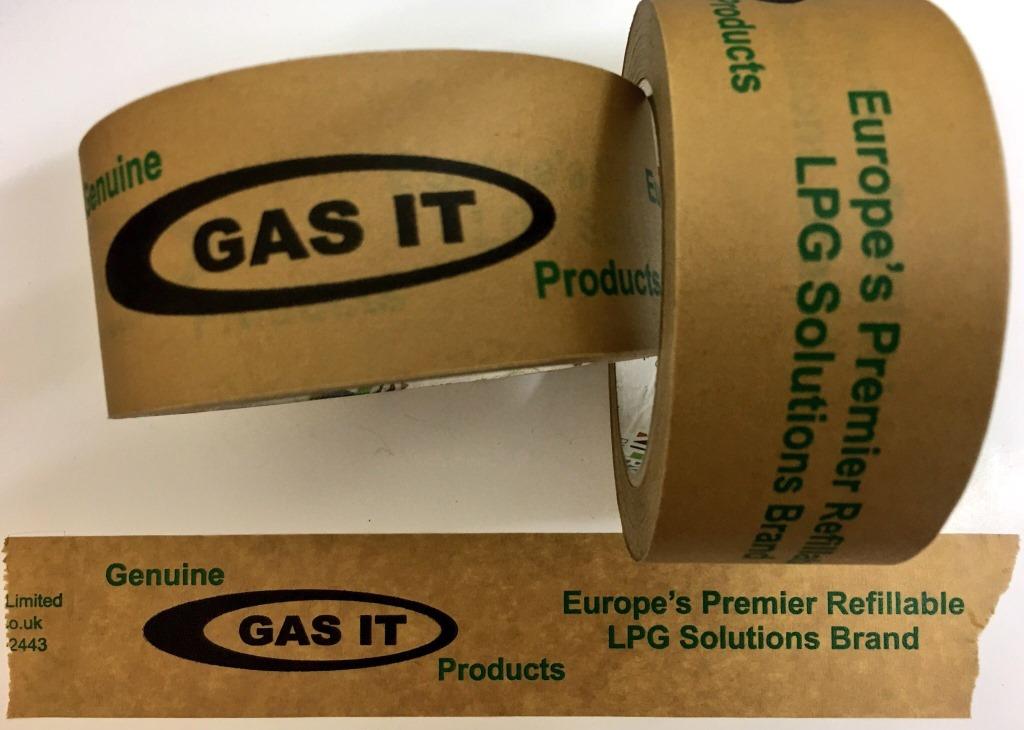 GAS IT's New Brwn paper packing tape - 100% recyclable